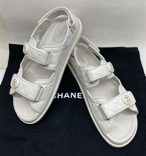 chanel sandals cc logo